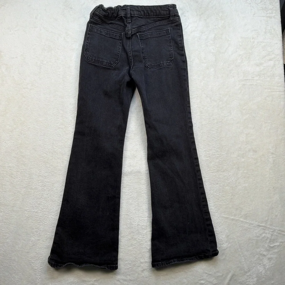 Gap Kids High Rise 70s Flare Jeans Black Wash Girls Size 10 Y2K Retro‎